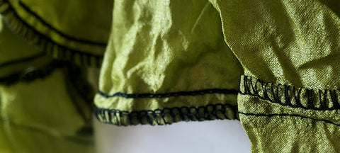 Key lime chantreuse raw silk wrap