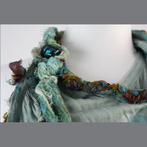 Avatar One of a Kind wearable Art with Dragon theme and fairy fringes