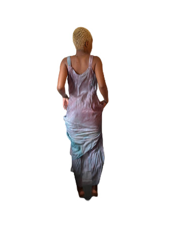 Atlantis bias cut double layered silkdress,one of a kind.