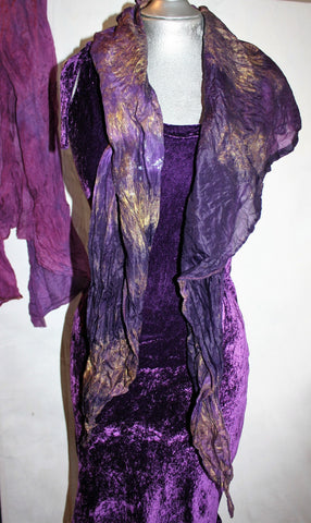 Nazareth deep pure silk velvet bias cut dress