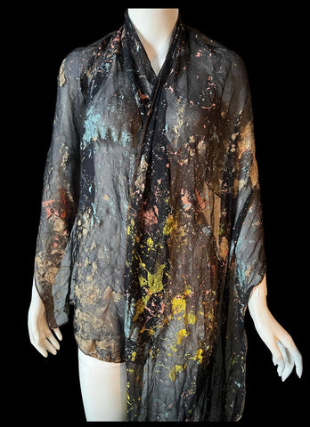 Jackson hand painted Silk Georgette XL