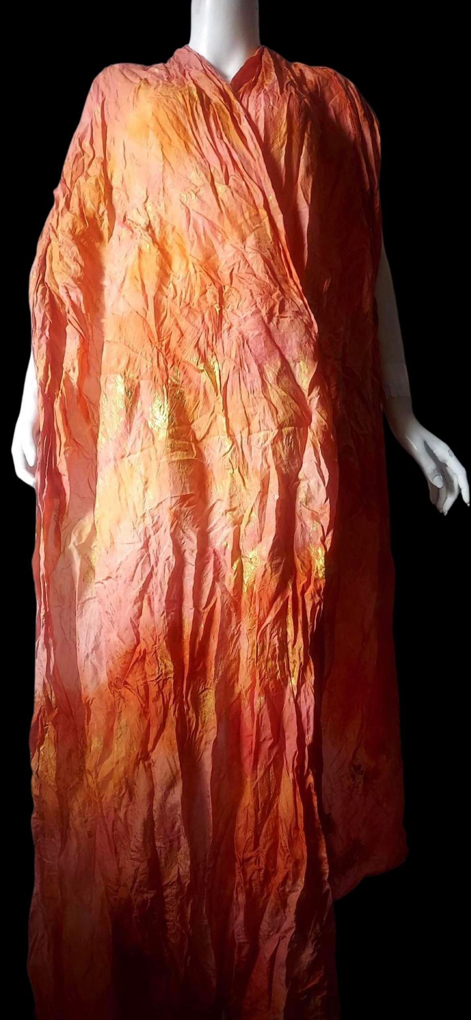 Tangerine dream XXL luscious Silk wearable Art