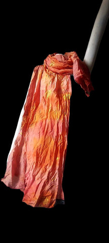 Tangerine dream XXL luscious Silk wearable Art